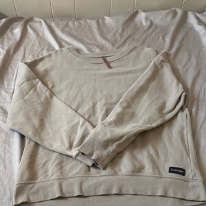 Calvin Klein Women's Light Tan Crew Neck Sweater